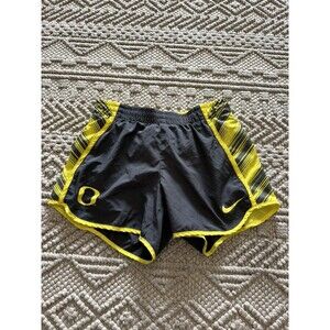 Nike Dri Fit Oregon Ducks Women’s Running Shorts Black Yellow Size Small🔥🔥